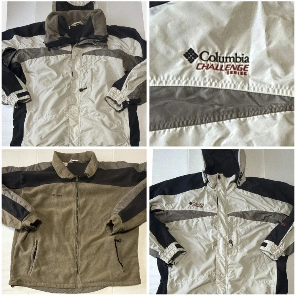 COLUMBIA Challenge Series - Men's 3-in-1 Hooded Winter Ski Jacket - 2XL Tall
